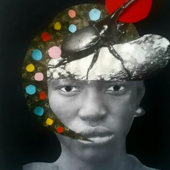 Collages intitulée "Os besouros também…" par Warlen Dimas Marques, Œuvre d'art originale, Collages