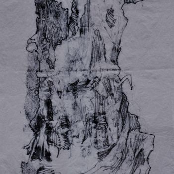 Dessin intitulée "Baumgesicht" par Stephan Rodriguez Warnemünde, Œuvre d'art originale, Encre