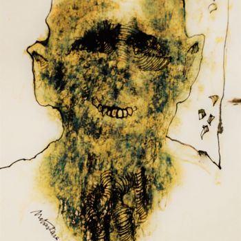 Zeichnungen mit dem Titel "Metastase (1)" von Stephan Rodriguez Warnemünde, Original-Kunstwerk, Tinte