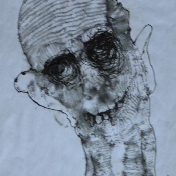 Dibujo titulada "Gesichter des Verge…" por Stephan Rodriguez Warnemünde, Obra de arte original, Tinta