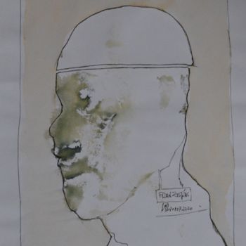 Рисунок под названием "Bruder Franz (2)" - Stephan Rodriguez Warnemünde, Подлинное произведение искусства, Чернила