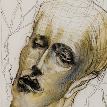 Zeichnungen mit dem Titel "Ophelia" von Stephan Rodriguez Warnemünde, Original-Kunstwerk, Tinte