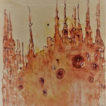 Σχέδιο με τίτλο "Sodom und Gomorrha…" από Stephan Rodriguez Warnemünde, Αυθεντικά έργα τέχνης, Κοντέ
