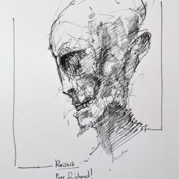 Drawing titled "Poor Richard (6)" by Stephan Rodriguez Warnemünde, Original Artwork, Ink