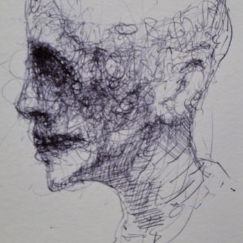 Рисунок под названием "wird bald gefressen" - Stephan Rodriguez Warnemünde, Подлинное произведение искусства, Шариковая ручка