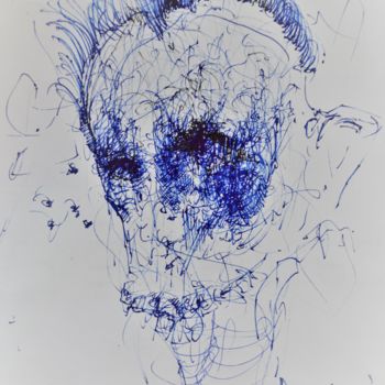 Disegno intitolato "Hässlich gebliebene…" da Stephan Rodriguez Warnemünde, Opera d'arte originale, Biro