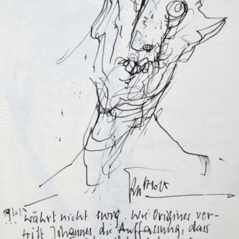 Dibujo titulada "Hiob (32)" por Stephan Rodriguez Warnemünde, Obra de arte original, Tinta