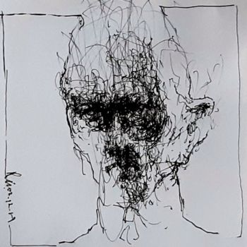 제목이 "Mach Gesichti!"인 그림 Stephan Rodriguez Warnemünde로, 원작, 잉크