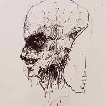 Zeichnungen mit dem Titel "Hamlet (1)" von Stephan Rodriguez Warnemünde, Original-Kunstwerk, Tinte