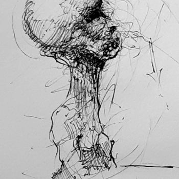 Dibujo titulada "Hiob (36)" por Stephan Rodriguez Warnemünde, Obra de arte original, Tinta
