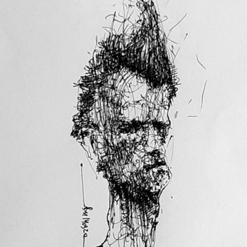 Dibujo titulada "Poor Richard (11)" por Stephan Rodriguez Warnemünde, Obra de arte original, Tinta