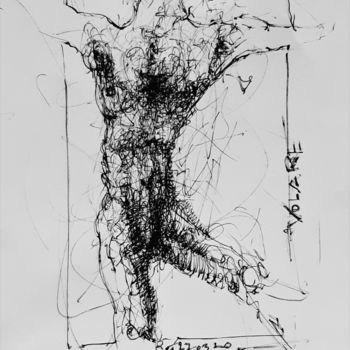 Disegno intitolato "Volare" da Stephan Rodriguez Warnemünde, Opera d'arte originale, Inchiostro