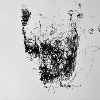 Zeichnungen mit dem Titel "Der Mensch kann nic…" von Stephan Rodriguez Warnemünde, Original-Kunstwerk, Tinte