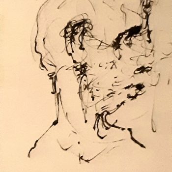 Drawing titled "Hamlet (6)" by Stephan Rodriguez Warnemünde, Original Artwork, Ink