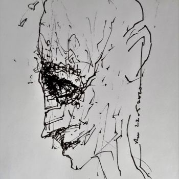 Drawing titled "Zuversicht" by Stephan Rodriguez Warnemünde, Original Artwork, Ink