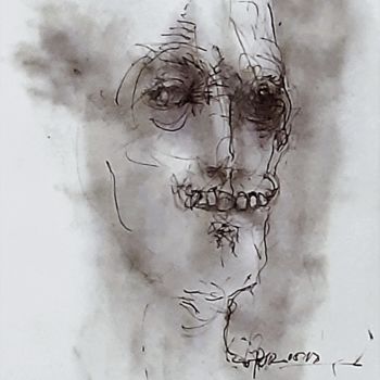 Drawing titled "Der Rest ist Schwei…" by Stephan Rodriguez Warnemünde, Original Artwork, Ink