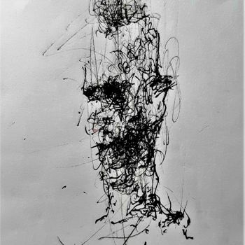 Zeichnungen mit dem Titel "Der Beleidigte (3)" von Stephan Rodriguez Warnemünde, Original-Kunstwerk, Tinte