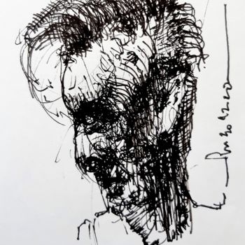 Desenho intitulada "Poor Richard (13)" por Stephan Rodriguez Warnemünde, Obras de arte originais, Tinta