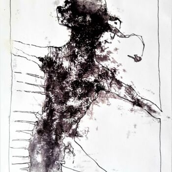 Desenho intitulada "Zum Tanze da geht e…" por Stephan Rodriguez Warnemünde, Obras de arte originais, Tinta