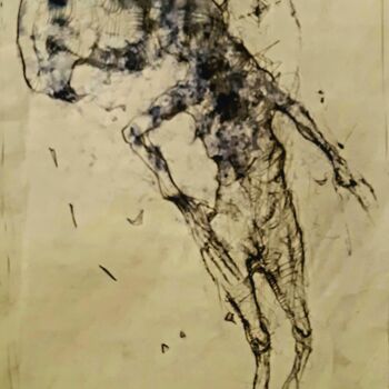 Рисунок под названием "Ikarus (5)" - Stephan Rodriguez Warnemünde, Подлинное произведение искусства, Карандаш
