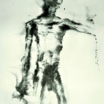 Dessin intitulée "Leib-Haft" par Stephan Rodriguez Warnemünde, Œuvre d'art originale, Encre