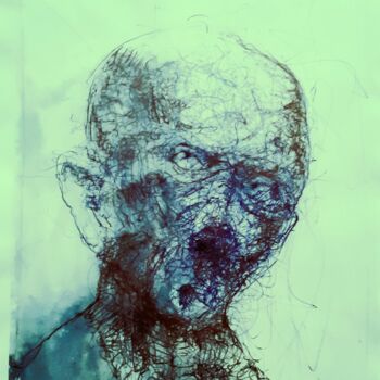 Dessin intitulée "Killing me softly..." par Stephan Rodriguez Warnemünde, Œuvre d'art originale, Stylo à bille