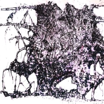 Desenho intitulada "Gewächse (3)" por Stephan Rodriguez Warnemünde, Obras de arte originais, Tinta