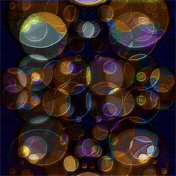 Arts numériques intitulée "Circles 5" par Warren Furman, Œuvre d'art originale