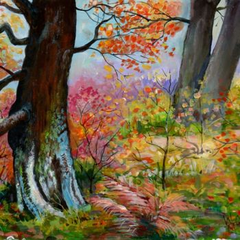 Malarstwo zatytułowany „Jesień” autorstwa Waldemar Wojtowicz, Oryginalna praca, Akryl