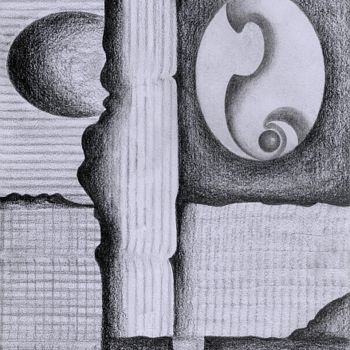 Рисунок под названием "Geometry" - Waldemar Wojtowicz, Подлинное произведение искусства, Карандаш