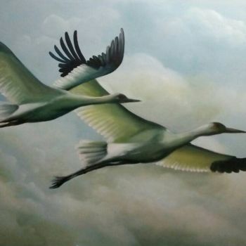 Painting titled "Perfect synchroniza…" by Wasantha Ranjan, Original Artwork, Acrylic Mounted on Wood Stretcher frame
