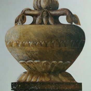 Картина под названием "The Pot of Fertility" - Wasantha Ranjan, Подлинное произведение искусства, Акрил Установлен на Деревя…