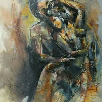 Pintura intitulada "To You I Belong" por Wasantha Ranjan, Obras de arte originais, Acrílico Montado em Armação em madeira