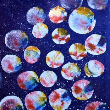 Painting titled "Dream Bubbles" by Wasantha Ranjan, Original Artwork, Acrylic Mounted on Wood Stretcher frame