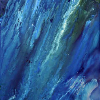 Картина под названием "Picturesque Waterfa…" - Wasantha Ranjan, Подлинное произведение искусства, Акрил Установлен на Деревя…