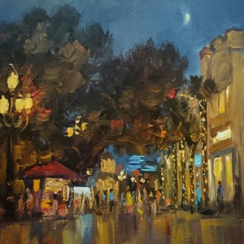 Painting titled "Night in the South" by Vasiliy Nesterov, Original Artwork, Oil