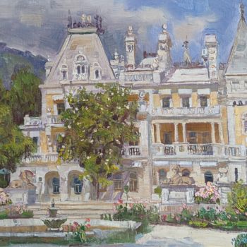 Pintura intitulada "French palace" por Vasiliy Nesterov, Obras de arte originais, Óleo