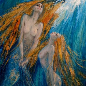 Картина под названием "Siren's song" - Vasiliy Nesterov, Подлинное произведение искусства, Масло