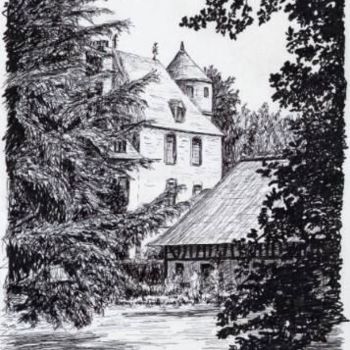 Drawing titled "Le chateau" by Pierre Wasse, Original Artwork, Other