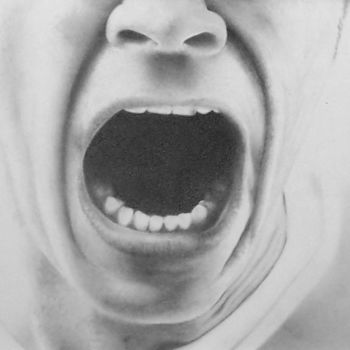 Dessin intitulée "Cri - Scream" par Christophe Moreau, Œuvre d'art originale, Crayon