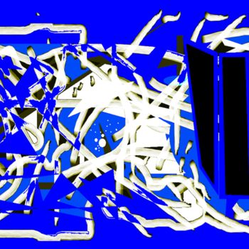 Arts numériques intitulée "CIEL BLEU 2" par Milafair, Œuvre d'art originale, Peinture numérique