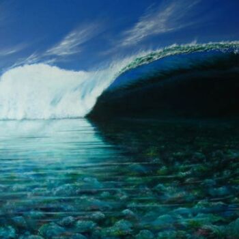 Painting titled "the reef" by Wayne French, Original Artwork, Oil