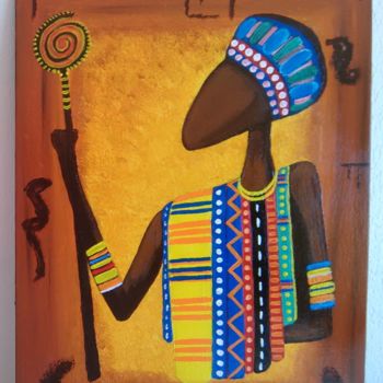 Картина под названием "Mr africain.jpg" - Wdiez, Подлинное произведение искусства, Акрил
