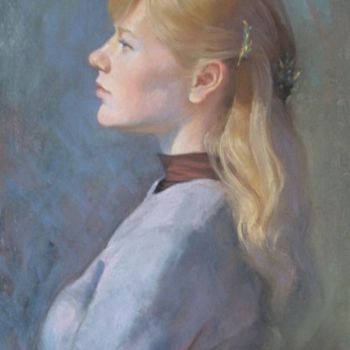 Malerei mit dem Titel "портрет в технике п…" von Dmitrii Almazov, Original-Kunstwerk, Öl