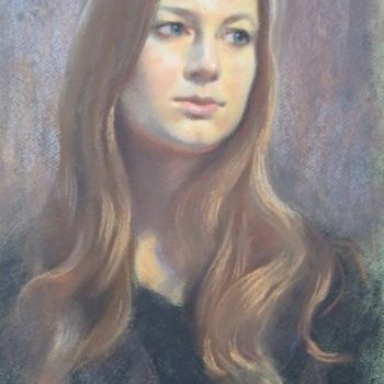 Painting titled "портрет в технике п…" by Dmitrii Almazov, Original Artwork, Oil