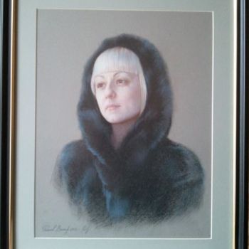 Картина под названием "портрет в технике п…" - Дмитрий Алмазов, Подлинное произведение искусства, Масло