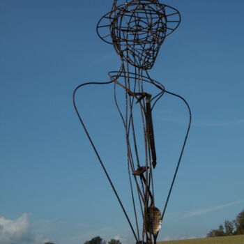Sculpture titled "Franky Boy" by Mirko Siakkou-Flodin, Original Artwork, Wire