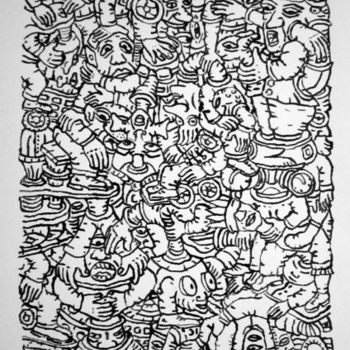 Rysunek zatytułowany „Elevated” autorstwa Eric G. C. Weets, Oryginalna praca, Atrament
