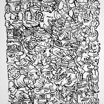 Рисунок под названием "HANDLE WITH CARE" - Eric G. C. Weets, Подлинное произведение искусства, Чернила