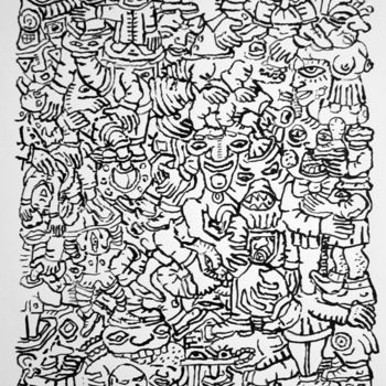 Drawing titled "My people" by Eric G. C. Weets, Original Artwork, Ink